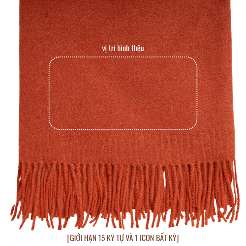 Khăn len thêu tên